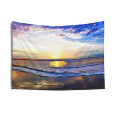 Beach Sunset Tapestry