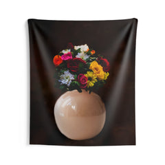 Multicolor Flower Vase Tapestry