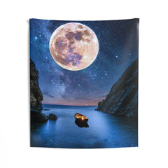 Moon on Beach Tapestry