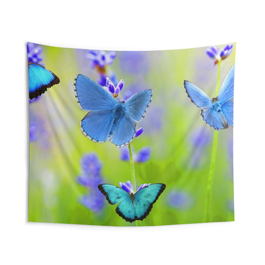 Blue Butterfly Tapestry