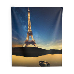 Eiffel Tower And Boat Paris Tapestry