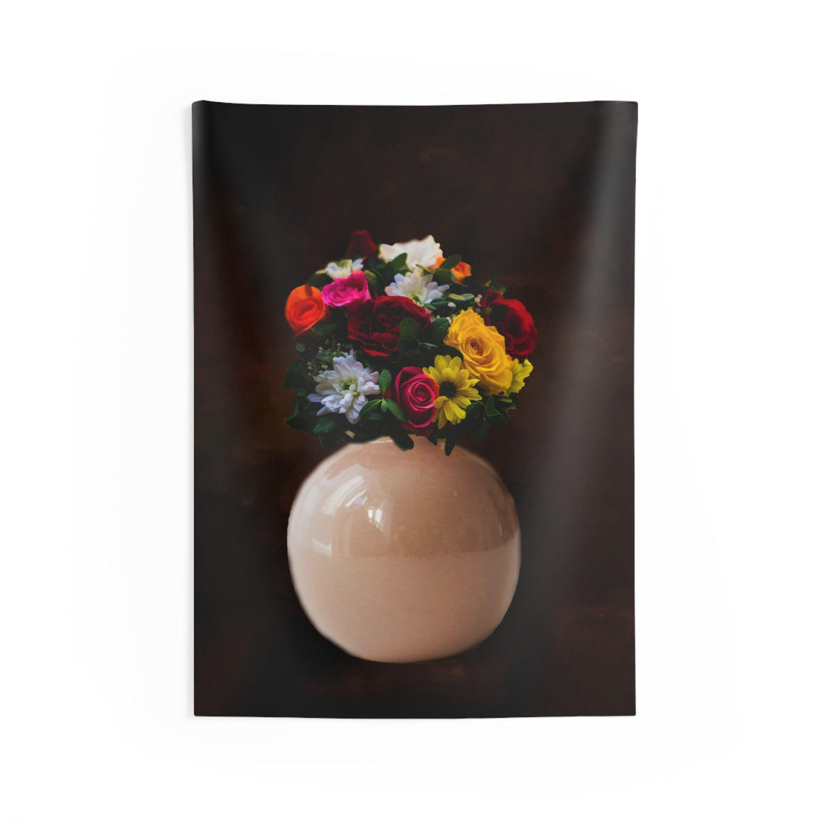 Multicolor Flower Vase Tapestry