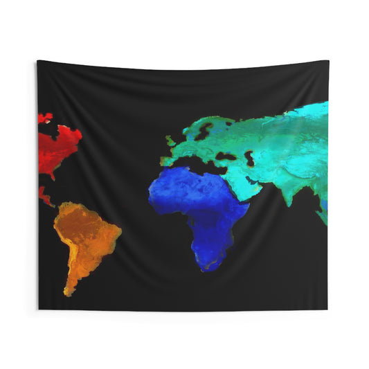 Color Full Worldmap Tapestry