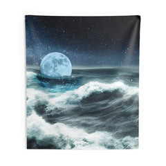 Moon & Sea Storm Tapestry