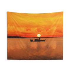 Sunset Boat Tapestry