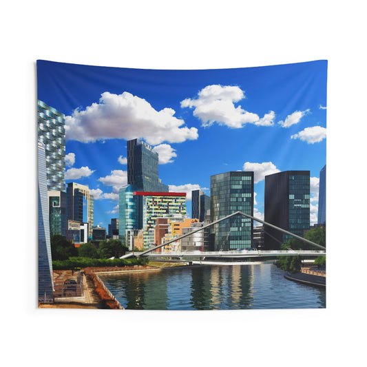 South korea Skyline Tapestry