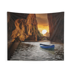 Sunrise Sea Cave Tapestry