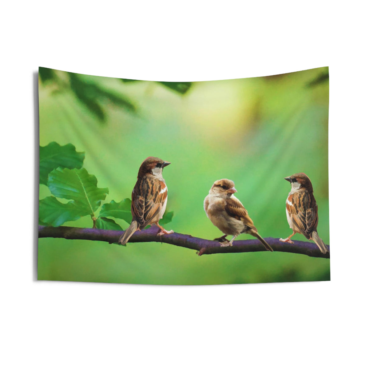 Bird on Tree Branch Tapestry