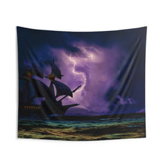 Ship Lightning Tapestry