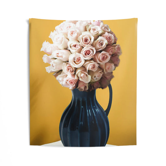 Blue Flower Vase Tapestry