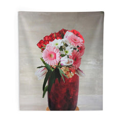 Red Flower Vase Tapestry