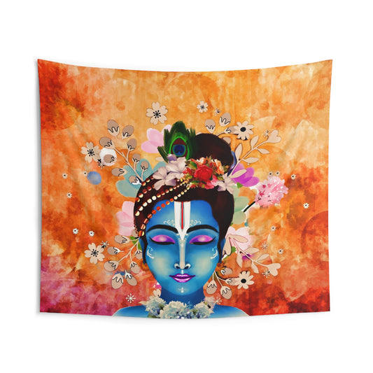 Blue Krishna Tapestry