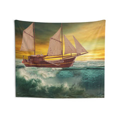 Vintage Ship Tapestry