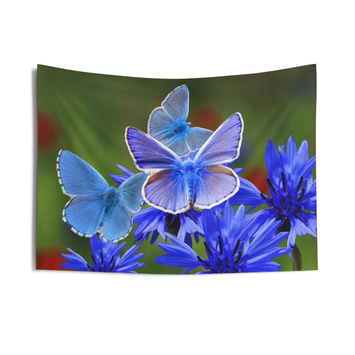 Blue And White Butterfly Tapestry