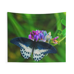 Butterfly On Flower Tapestry