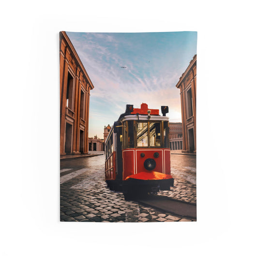 Tram Red Tapestry