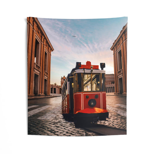 Tram Red Tapestry