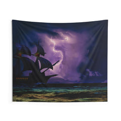 Ship Lightning Tapestry