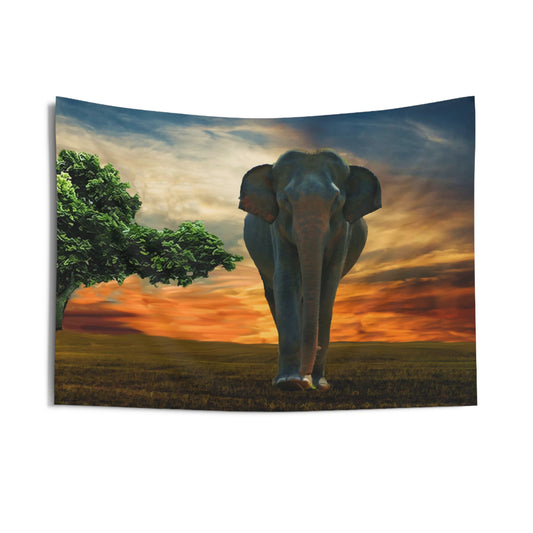 Elephant & Tree Tapestry