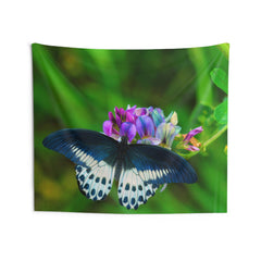 Butterfly On Flower Tapestry