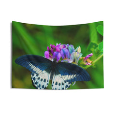 Butterfly On Flower Tapestry