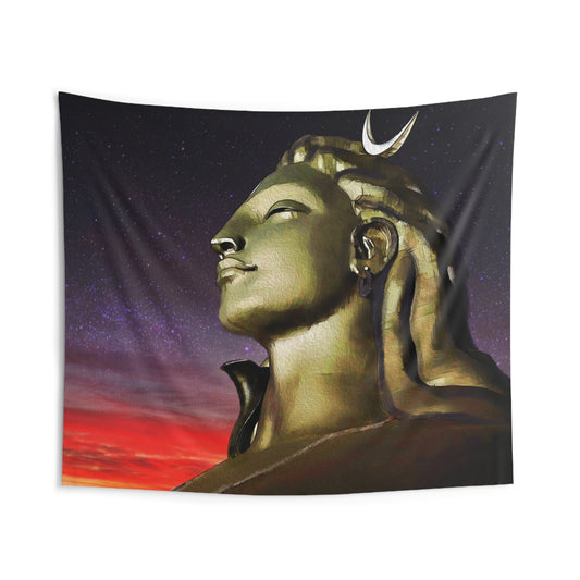 Adiyogi Shiva Golden Tapestry