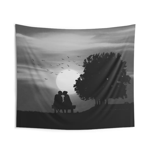 Couple Sunset Tapestry