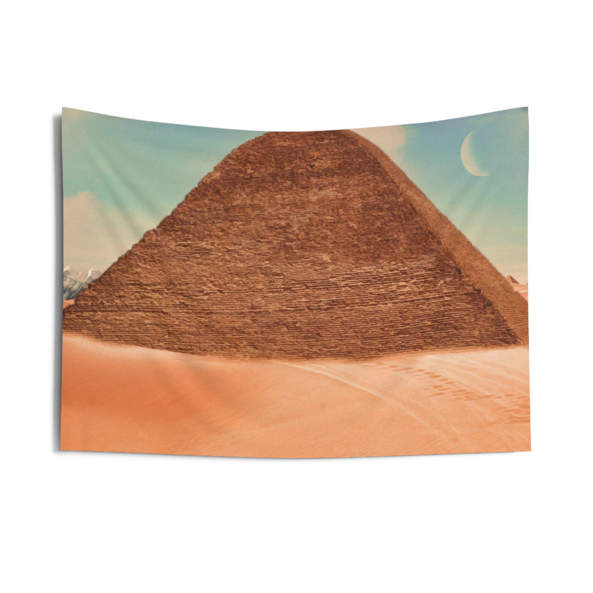 Brown Pyramid Moon Tapestry