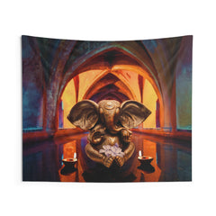 Golden Ganesha Tapestry