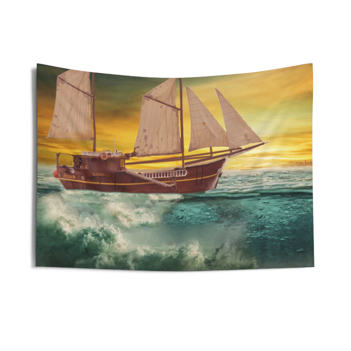 Vintage Ship Tapestry