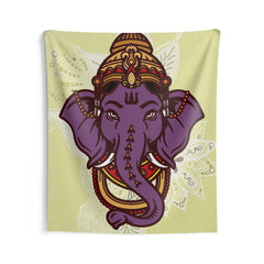 Ganesha Purple Face Tapestry