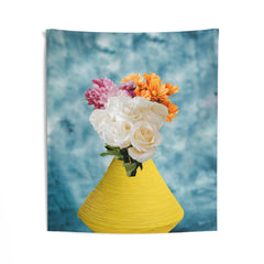 Yellow Flower Vase Tapestry