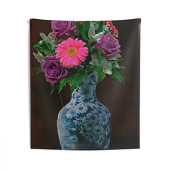 Flower Vase Art Tapestry