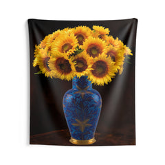 Colorfull Vase Sunflower Tapestry