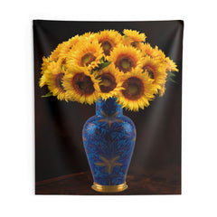 Colorfull Vase Sunflower Tapestry