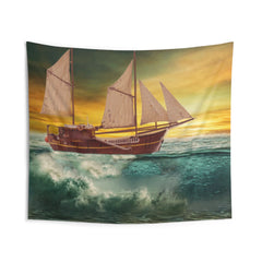 Vintage Ship Tapestry