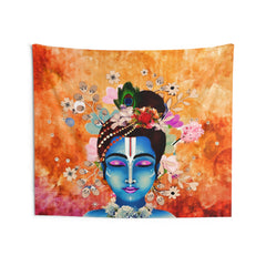 Blue Krishna Tapestry