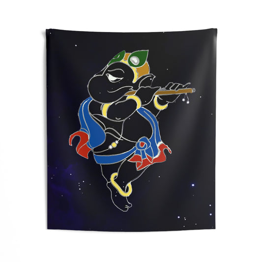 Flute Ganesha Tapestry