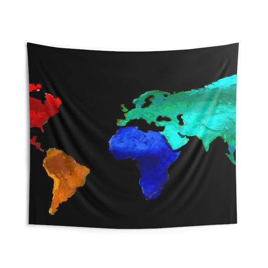 Color Full Worldmap Tapestry