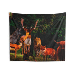 Brown Animal Group Tapestry