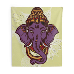 Ganesha Purple Face Tapestry