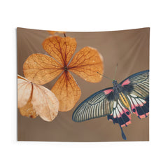 Butterfly & leaves Tapestry