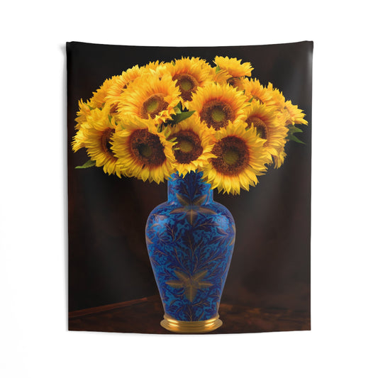 Colorfull Vase Sunflower Tapestry