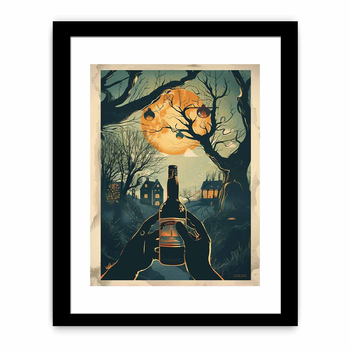 Moonlight Wine Framed Print