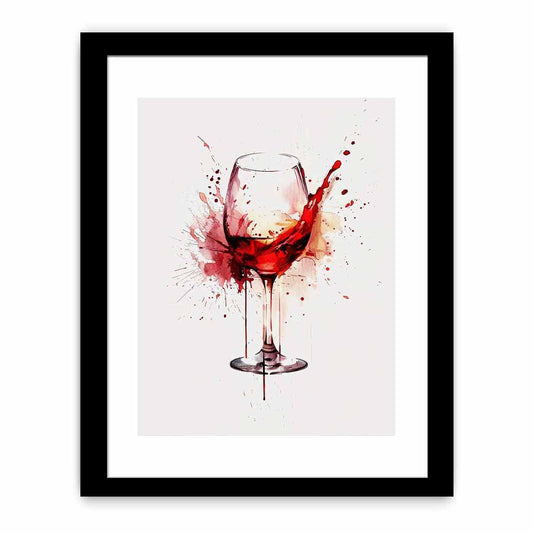 Red wine Splash Framed Print