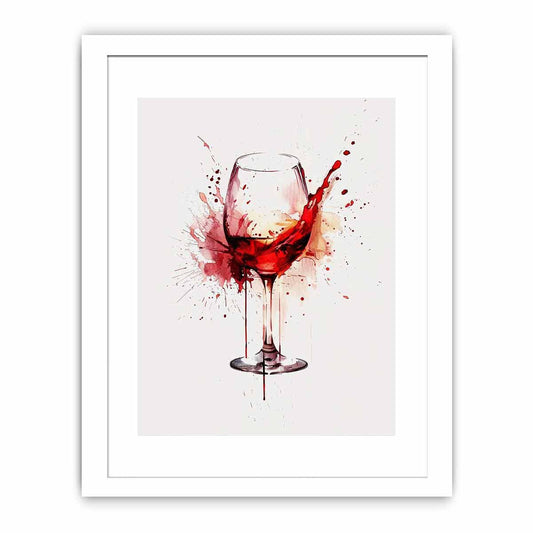 Red wine Splash Framed Print