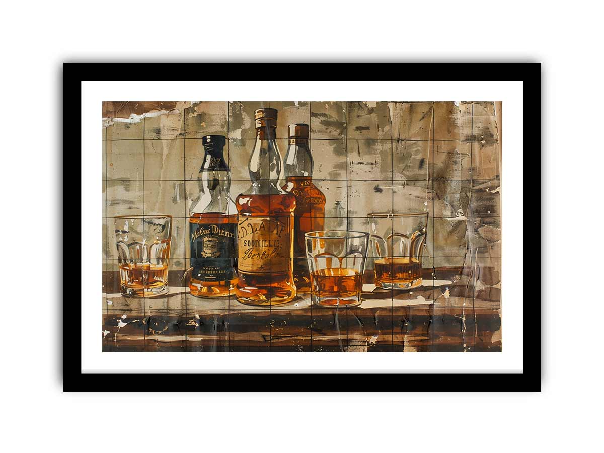 Vintage whiskey Framed Print