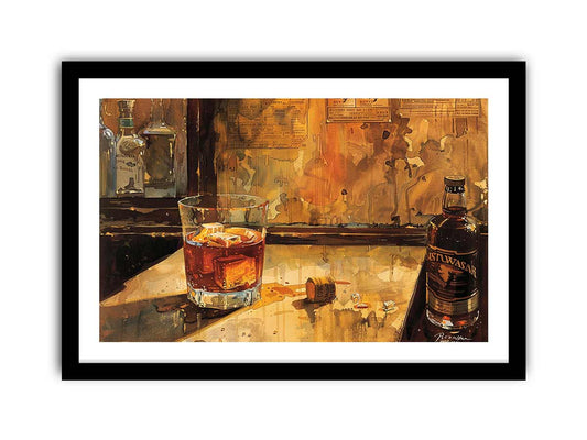 Vintage whiskey Framed Print 2