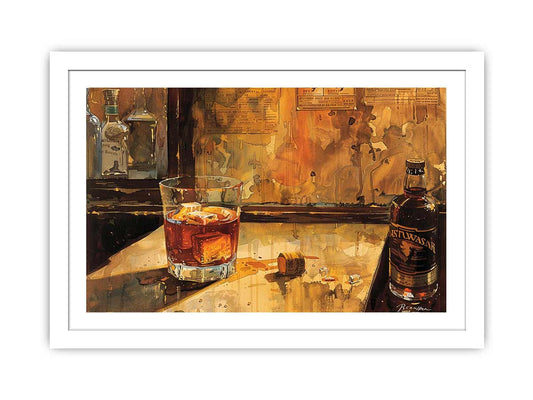 Vintage whiskey Framed Print 2