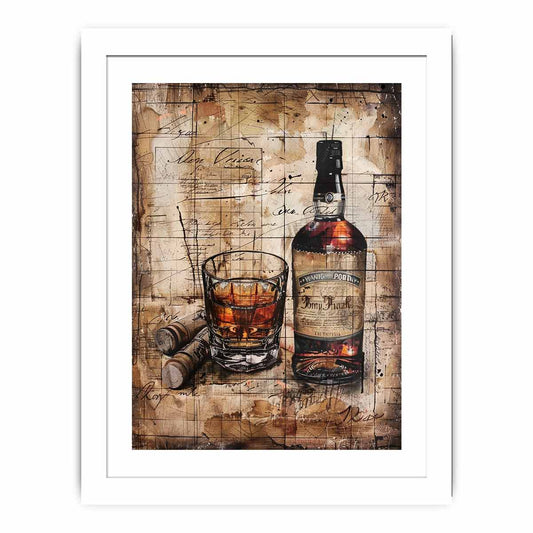 Vintage whiskey Framed Print